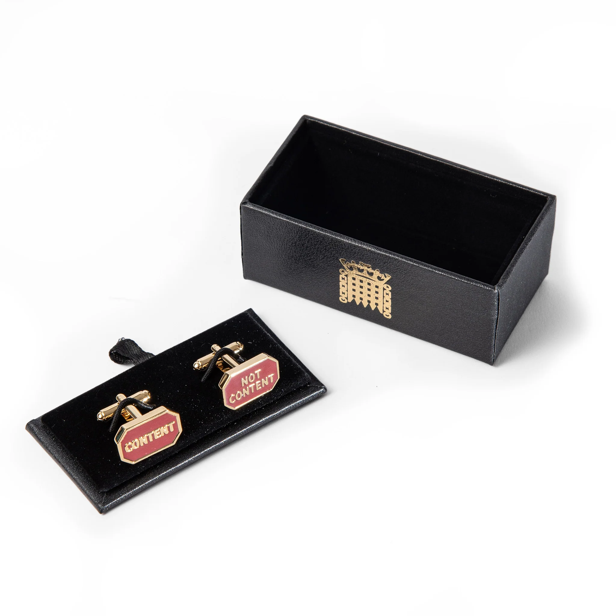 House of Lords Enamel Content/Not Content Cufflinks - Image 2