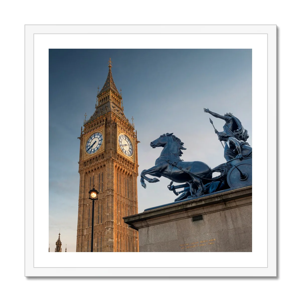 Big Ben and the statue of Boudicca Framed Print - Image 2