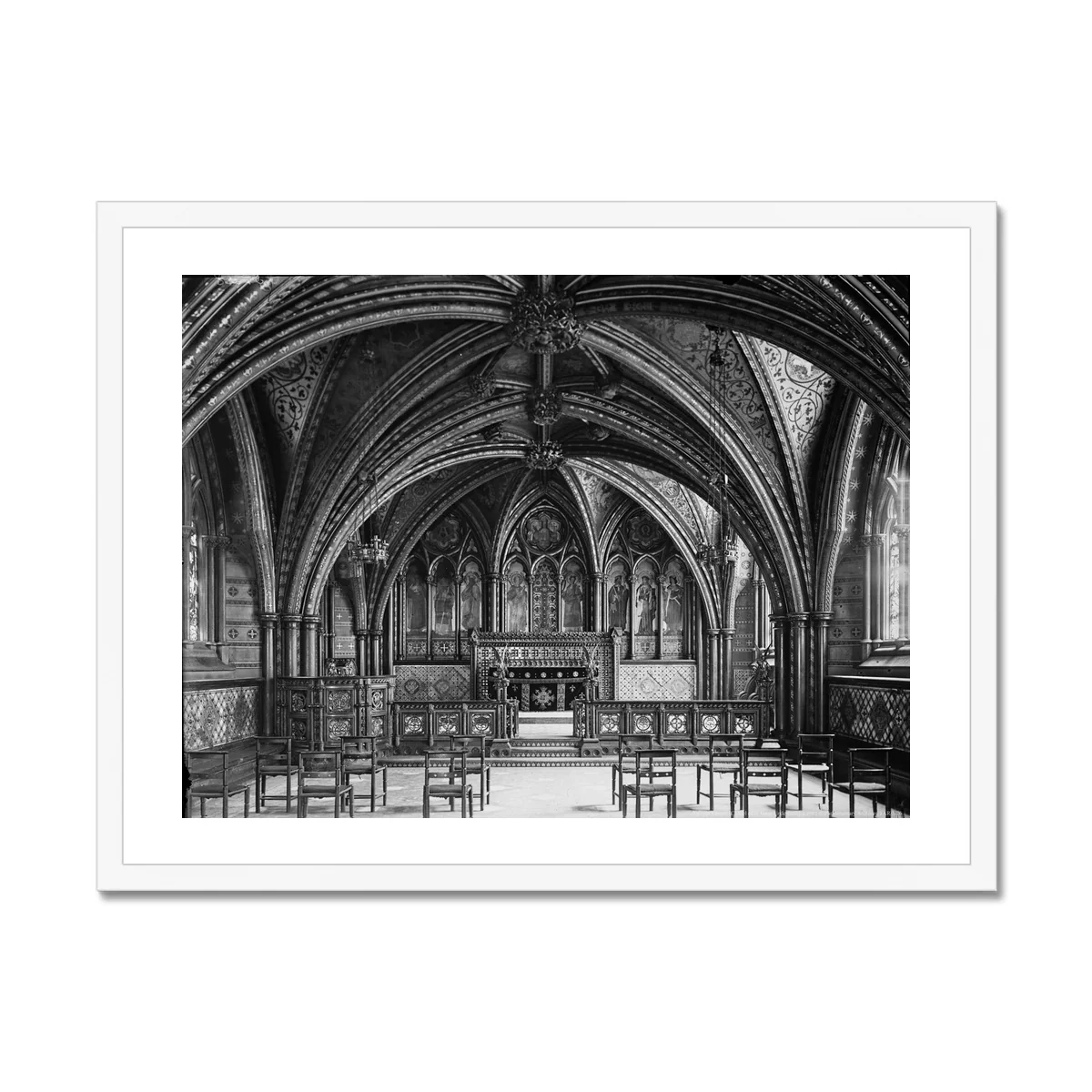 Crypt Chapel (Chapel of St Mary Undercroft), c.1905 Framed Print - Image 2