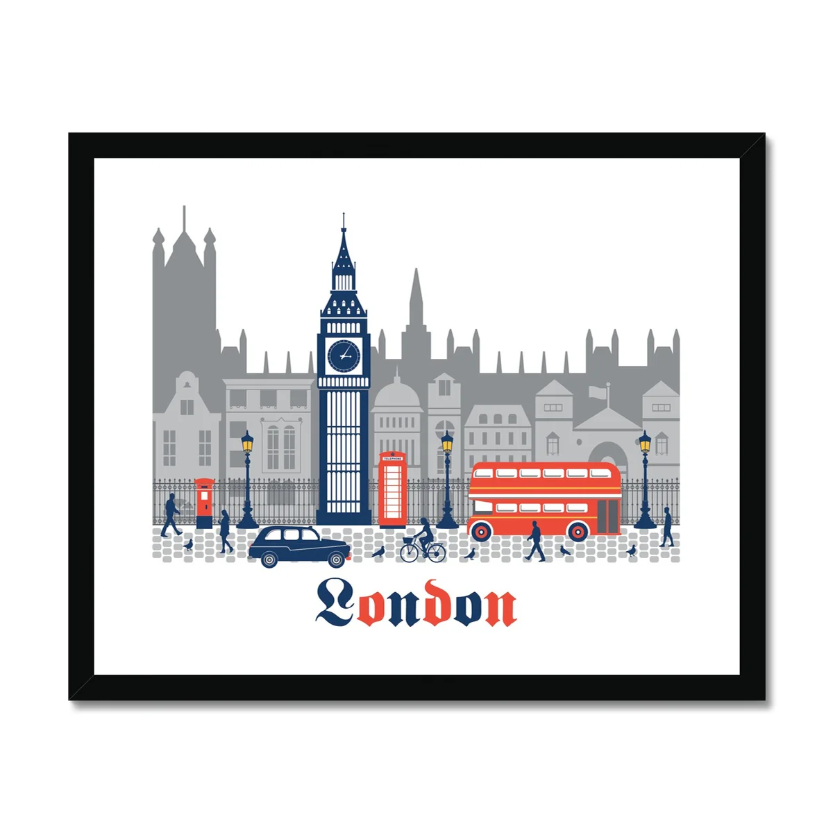 London Vector Framed Print - Image 2
