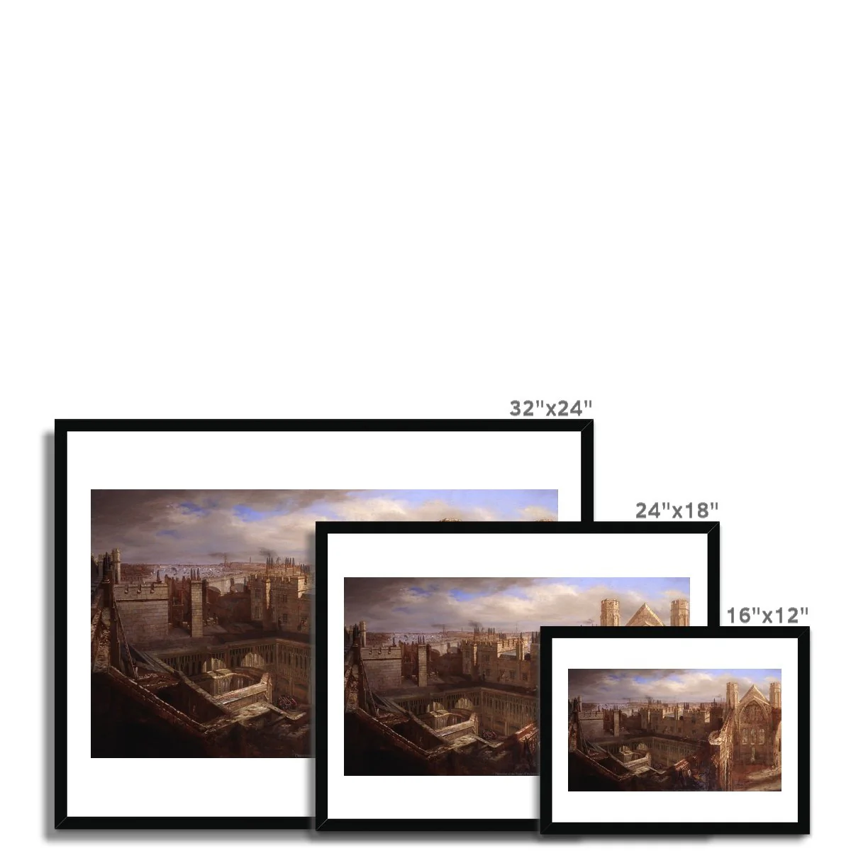 Ruins of the Old Palace of Westminster Framed Print - Image 11