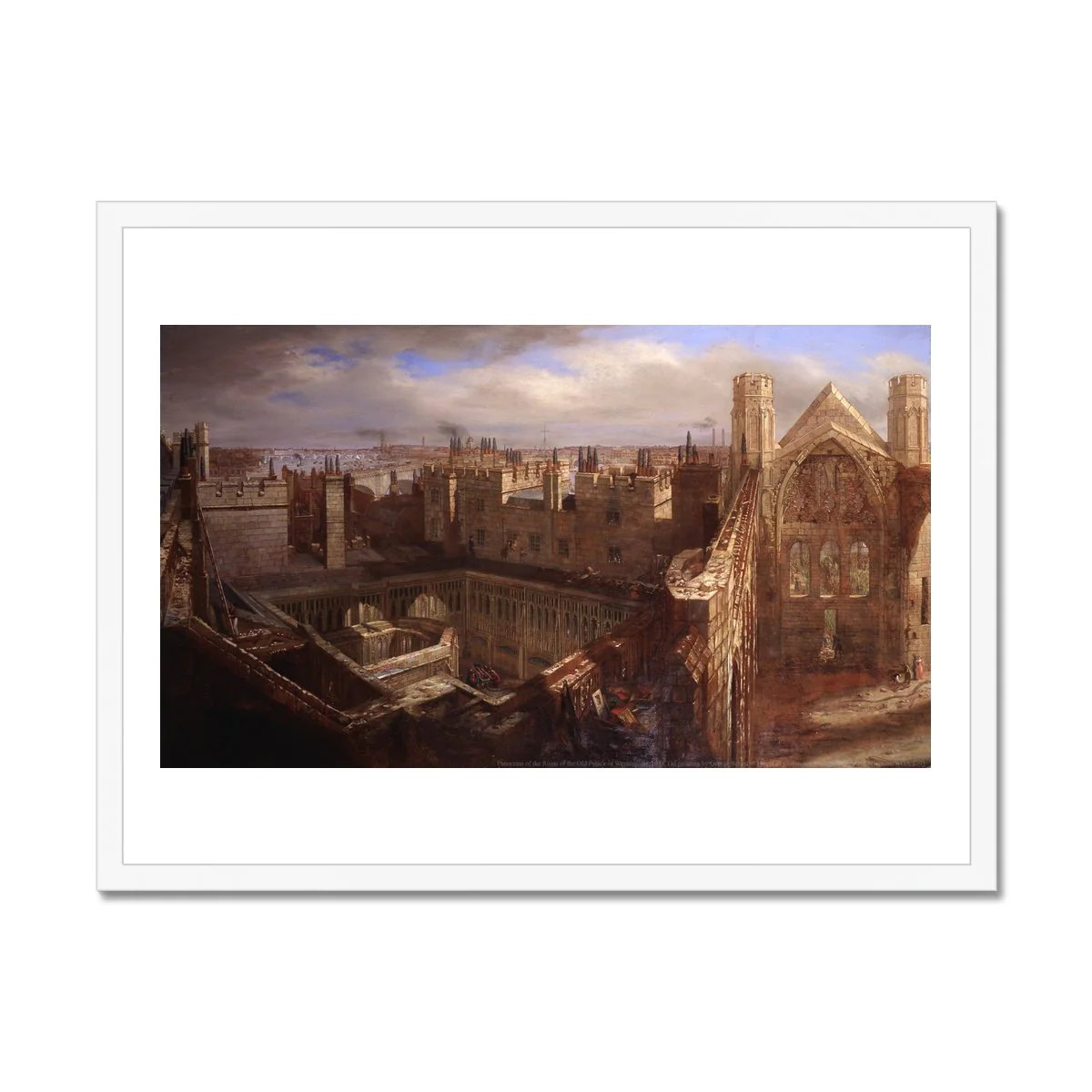 Ruins of the Old Palace of Westminster Framed Print - Image 2
