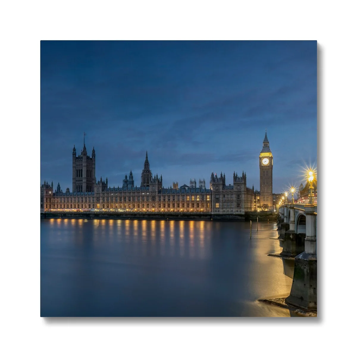 The Palace of Westminster at Night Canvas - Image 2