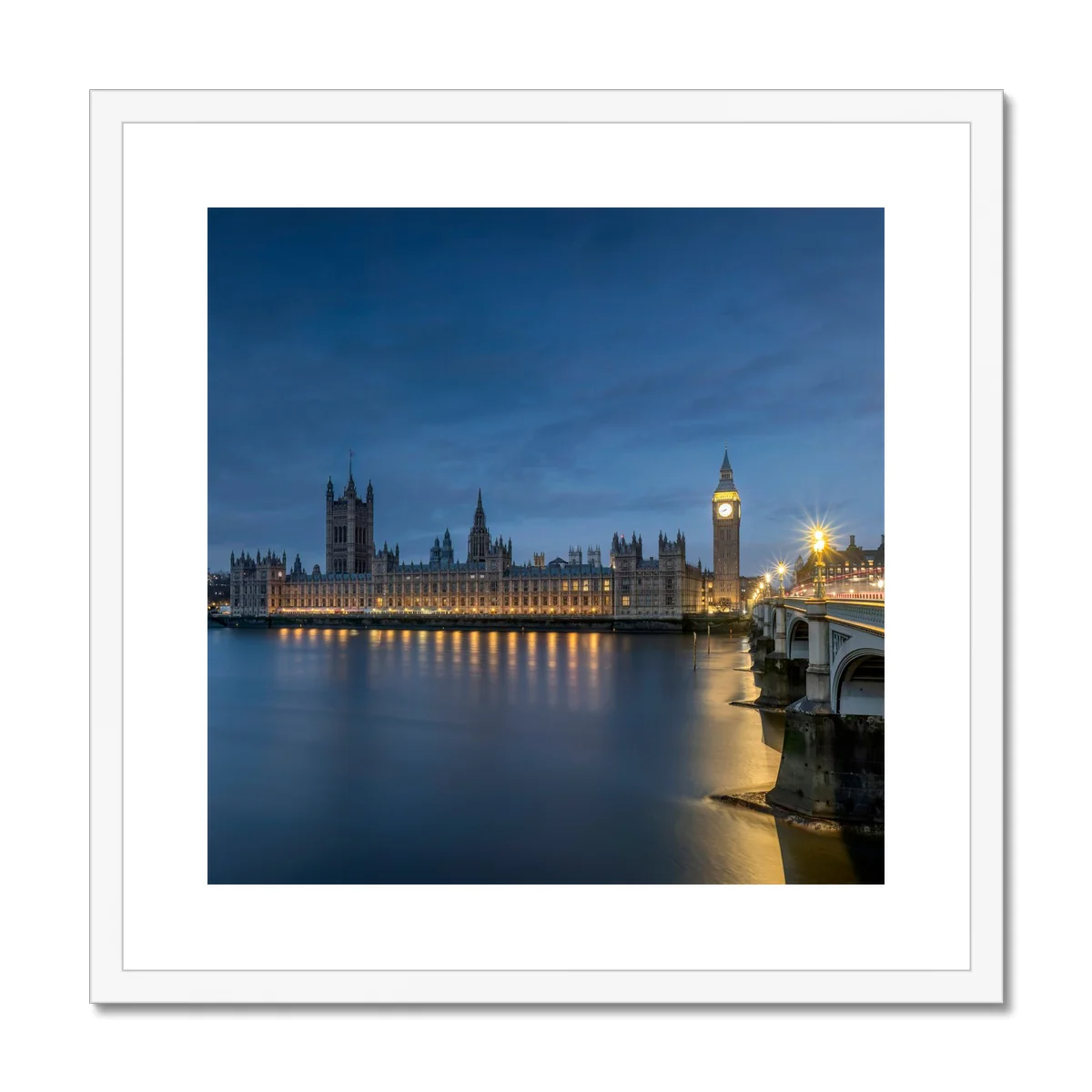 The Palace of Westminster at Night Framed & Mounted Print - Image 2