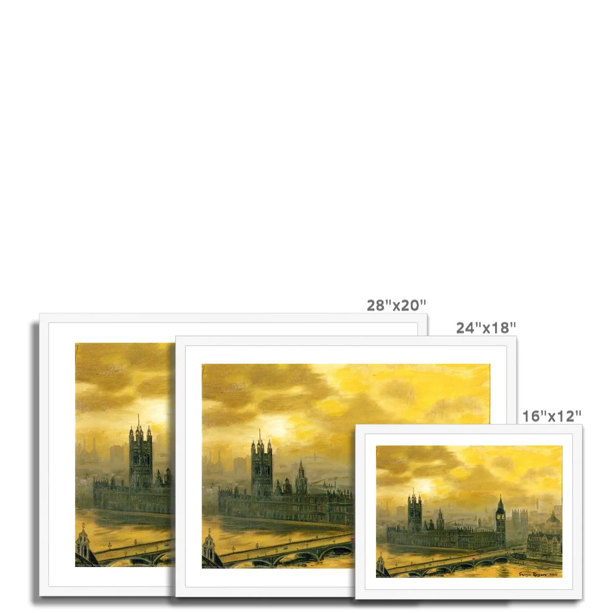 Water Over Westminster Framed Print - Image 11